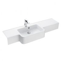 Товар: Раковина HOTEL B 129, левая, белая арт-1A709831PI01L - фото 2 Раковина HOTEL B 129, левая, белая арт-1A709831PI01L — фото 2, Раковины подвесные