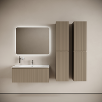 Товар: Тумба подвесная SANCOS Code 990х453х400, c одним ящиком оснащенным доводчиками, цвет серо- бежевый , арт. CD100GB - фото 4 Тумба подвесная SANCOS Code 990х453х400, c одним ящиком оснащенным доводчиками, цвет серо- бежевый , арт. CD100GB — фото 4, Тумбы под раковину