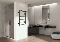 Полотенцесушитель водяной AZARIO VERONA 500/800 с полкой, 5 секций, нижнее/диагональное подключение, 1/2", графит арт-AZ83864PG — фото 3, Водяные полотенцесушители