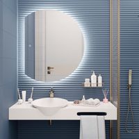 Зеркало с LED-подсветкой MOON (90*110) /AQUA DE MARCO Moon90/110 — фото 7, Зеркала в ванную комнату