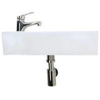 Раковина маленькая GS, 45x25x12 cm, отверстие слева. белая керамика арт-32266 — фото 12, Мини-раковины