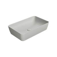 раковина накладная NUBES 60x38 без перелива серый матовый арт-903617 — фото 2, Раковины накладные