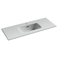 CN7027 Раковина мебельная накладная Compact 1010x395x175, цвет белый — фото 1, Раковины встраиваемые сверху