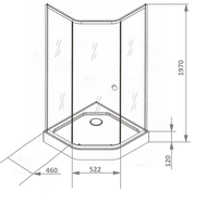 Ограждение VIVA90B N душевое Ceruttispa без поддона (90x90x195) — фото 236, Прямоугольные душевые уголки