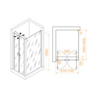 Душевой уголок RGW PA-144 (PA-104+Z-050-2+O-104) 700x1000 060814470-011 — фото 1, Душевые уголки