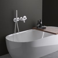 Смеситель встроенный для ванны с душем с термостатотом Timo Saona 2324/16YSM белый матовый — фото 3, Смеситель для душа