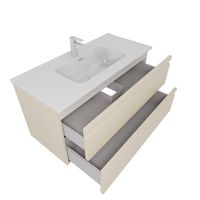 Комплект мебели:Тумба 100см ВЕГА с раковиной AQ4100-00, 2 ящика, цвет капучино светлый арт-AQ77100-LC — фото 2, Тумбы с раковиной