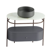 Ящик выдвижной Artceram Flair 4.0 деревянный для металлической консоли цвет peacock ACM038 57 — фото 1, Комплектующие для мебели в ванной