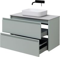 Тумба под раковину Allen Brau Fantasy 100 папирус матовый арт-1.11003.PWM — фото 3, Тумбы под раковину