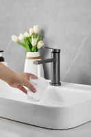 Смеситель для раковины BELZ , оружейная сталь арт-B10813-3 — фото 4, Смесители для раковины