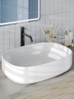 Товар: Agger Раковина накладная санфарфор, белый глянец арт-ASO21600 - фото 2 Agger Раковина накладная санфарфор, белый глянец арт-ASO21600 — фото 2, Раковины накладные