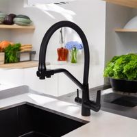 BOND Smart B64-0488 Смеситель для кухни под фильтр с краном для питьевой воды, черный матовый — фото 16, Смесители для кухни