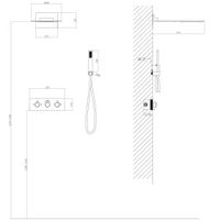 Душевая система ABBER Wasser Kreis AF8151B скрытого монтажа без излива, термостат, черная матовая — фото 3, Встраиваемые душевые комплекты