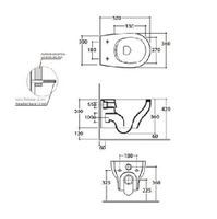 Биде GLOBO GRACE подвесное безободковое цвет белый GRS10BI — фото 3, Биде подвесные