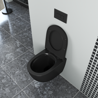 Товар: Унитаз подвесной безободковый D&K Matrix , черный арт-DT1396025 - фото 3 Унитаз подвесной безободковый D&K Matrix , черный арт-DT1396025 — фото 3, Подвесные унитазы