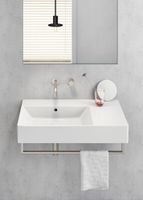 раковина подвесная/накладная KUBE X 80x47 топ справа белый арт-9456111 — фото 4, Раковины подвесные