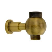 RICAMBI Штуцер проходной для душевой колонны, 1/2"x3/4" ,бронза 19827 — фото 1, Шланговые подключения