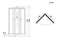 Душевая кабина Niagara Ultra NG-306-01 (90х90х220) низкий поддон(16см),стекло матовое,4 места 3060164 — фото 9, Душевые кабины