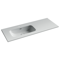 Раковина накладная мебельная CERAMICANOVA Element с отверстием под смеситель чаша слева 1210x465x180 мм цвет белый CN7006L — фото 1, Раковины встраиваемые сверху