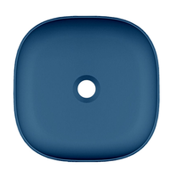 Раковина Scarabeo GLAM накладная без перелива без отверстий цвет синий матовый арт-1806 56 — фото 1, Раковины накладные