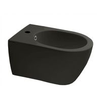 Биде Scarabeo MOON подвесное с одним отверстием цвет лава матовая с антибактериальным и грязеотталкивающим покрытием BIOKER арт-5521 37 BK — фото 1, Биде подвесные