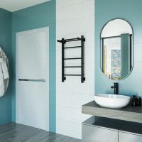 Полотенцесушитель электрический Grota Alto 430х800 черный Alto 430х800 RAL9005 EL — фото 5, Электрические полотенцесушители