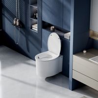 Унитаз ABBER Bequem подвесной белый, безободковый, смыв торнадо и струйный смыв арт-AC1127 — фото 5, Подвесные унитазы