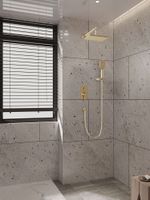 Встраиваемая душевая система VERONA, Золото брашинг VE-510-G-C4 — фото 1, Встраиваемые душевые комплекты