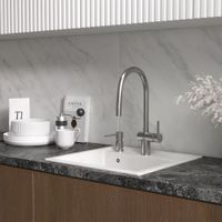 Смеситель Reflexion Lago RX9902GD для кухни с гибким изливом и подключением к фильтру, брашированное золото — фото 76, Смесители для кухни