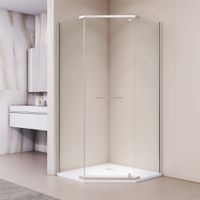 Душевой уголок RGW PA-83 80x80, трапеция, профиль хром, стекло прозрачное/6 мм, арт-78088388-11 — фото 7, Душевые уголки трапеция