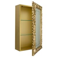 BELLA Витрина подвесная, стекл.дверь DX L58,5xh99xP25 см, стекло матвое с декором, бронза 21256 — фото 3, Шкафы для ванной