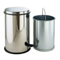 Товар: COMPLEMENTI Ведро мусорное 11л, D26, H40 cm, хром 21949 - фото 3 COMPLEMENTI Ведро мусорное 11л, D26, H40 cm, хром 21949 — фото 3, Мусорные ведра