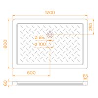 Товар: Душевой поддон керамический, прямоугольный, RGW CR 80x120, арт-19170382-01 - фото 10 Душевой поддон керамический, прямоугольный, RGW CR 80x120, арт-19170382-01 — фото 10, Керамические душевые поддоны