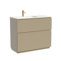 Тумба напольная SANCOS Folk Floor левая 995х445х850, c двумя ящиками оснащенными доводчиками, Капучино, арт. арт-FL100FLCP — фото 3, Тумбы под раковину