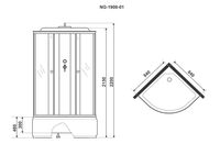 Товар: Душевая кабина Niagara Ultra NG-1908-01 (90х90х220) высокий поддон(48см),черный,стекло тонированное,4 места 19080134 - фото 3 Душевая кабина Niagara Ultra NG-1908-01 (90х90х220) высокий поддон(48см),черный,стекло тонированное,4 места 19080134 — фото 3, Душевые кабины
