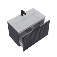 Тумба подвесная "БЛИСС-80 см" с 1 ящ. графит матовая (ум. Блисс-80 см.) 108048 — фото 6, Комоды и тумбы для ванной комнаты