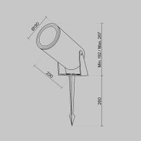 Ландшафтный светильник Outdoor O050FL-L30GF3K — фото 2, Уличное освещение