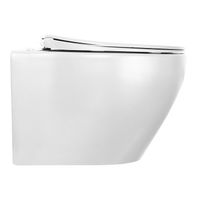 Унитаз подвесной Azario Keras 370х520х360 безободковый, с быстросъемным сиденьем микролифт, белый глянцевый арт-AZ-99046W — фото 8, Подвесные унитазы