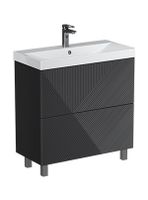 Тумба под раковину VELVEX Edge 700-0-2 (9696) графит tn.EDG.9696.70.2Y графит — фото 1, Тумбы под раковину