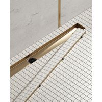 Душевой лоток TIMO Drain System 900 с двусторонней панелью "plate" под плитку, Золото матовое арт-DS230209/17 — фото 1, Душевые лотки