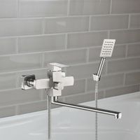 Смеситель для ванны нержавеющая сталь с длинным изливом KUBUS, KUB13-320 — фото 1, Смеситель для ванны