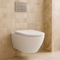 Сет: Инсталляция для подвесного унитаза AZARIO NEW, 2-х режимный смыв 3/6 л. + Унитаз подвесной Azario UNO 365х485х365 безободковый, в комплекте с быстросъемным сиденьем микролифт арт-AZ-501A+AZ-2380 — фото 11, Комплекты унитаз + инсталляция