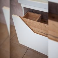 Комплект мебели для ванной Бриклаер БРАЙТОН 80, белый/дуб — фото 10, Комплекты мебели для ванной