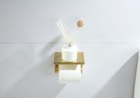 Товар: AQ4939BG ЕВРОПА бумагодержатель с полкой, шлиф. золото - фото 4 AQ4939BG ЕВРОПА бумагодержатель с полкой, шлиф. золото — фото 4, Держатели туалетной бумаги