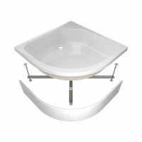 ПД 4 Поддон ДК средний полукруг 90х90 в комплекте арт-Щ0000013013 — фото 2, Душевые кабины