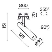 Товар: Встраиваемый светильник Technical C141RS-L125-6W3K-B - фото 8 Встраиваемый светильник Technical C141RS-L125-6W3K-B — фото 8, Точечные светильники