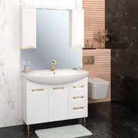 Тумба напольная ELEGANSE 105 /золото/ AQUA DE MARCO 2105CGELE — фото 5, Тумбы под раковину