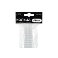 Кольца для шторки Fixsen, прозрачные, 12 шт, FX-1000C — фото 2, Крючки для штор