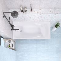 Ванна MIRA 180см из литьевого мрамора NOVA GEL с металлическими ножками/ Aqua de Marco 1180WMIR_GEL — фото 4, Ванны