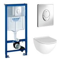 Товар: КОМПЛЕКТ Grohe + BeWash: Инсталляция 38721001 Grohe Rapid SL + BeWash Bogen Унитаз подвесной безободковый с сиденьем микролифт белый глянец 88303201 GRH721303201 - фото 2 КОМПЛЕКТ Grohe + BeWash: Инсталляция 38721001 Grohe Rapid SL + BeWash Bogen Унитаз подвесной безободковый с сиденьем микролифт белый глянец 88303201 GRH721303201 — фото 2, Комплекты унитаз + инсталляция
